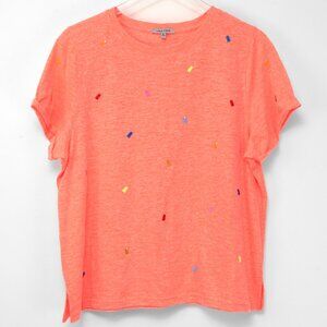Lisa Todd Full Of Flavor Tee Popsicle T-shirt Embroidered Orange Size XL
